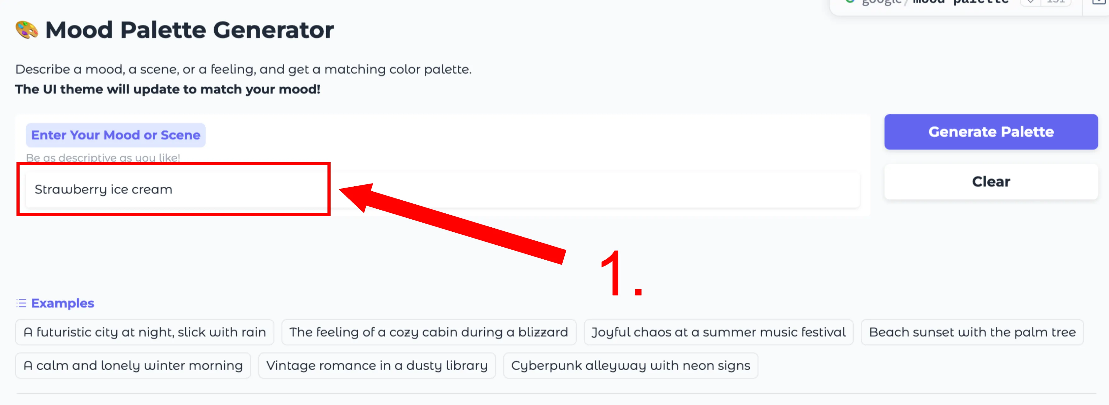 Step 1: Enter description